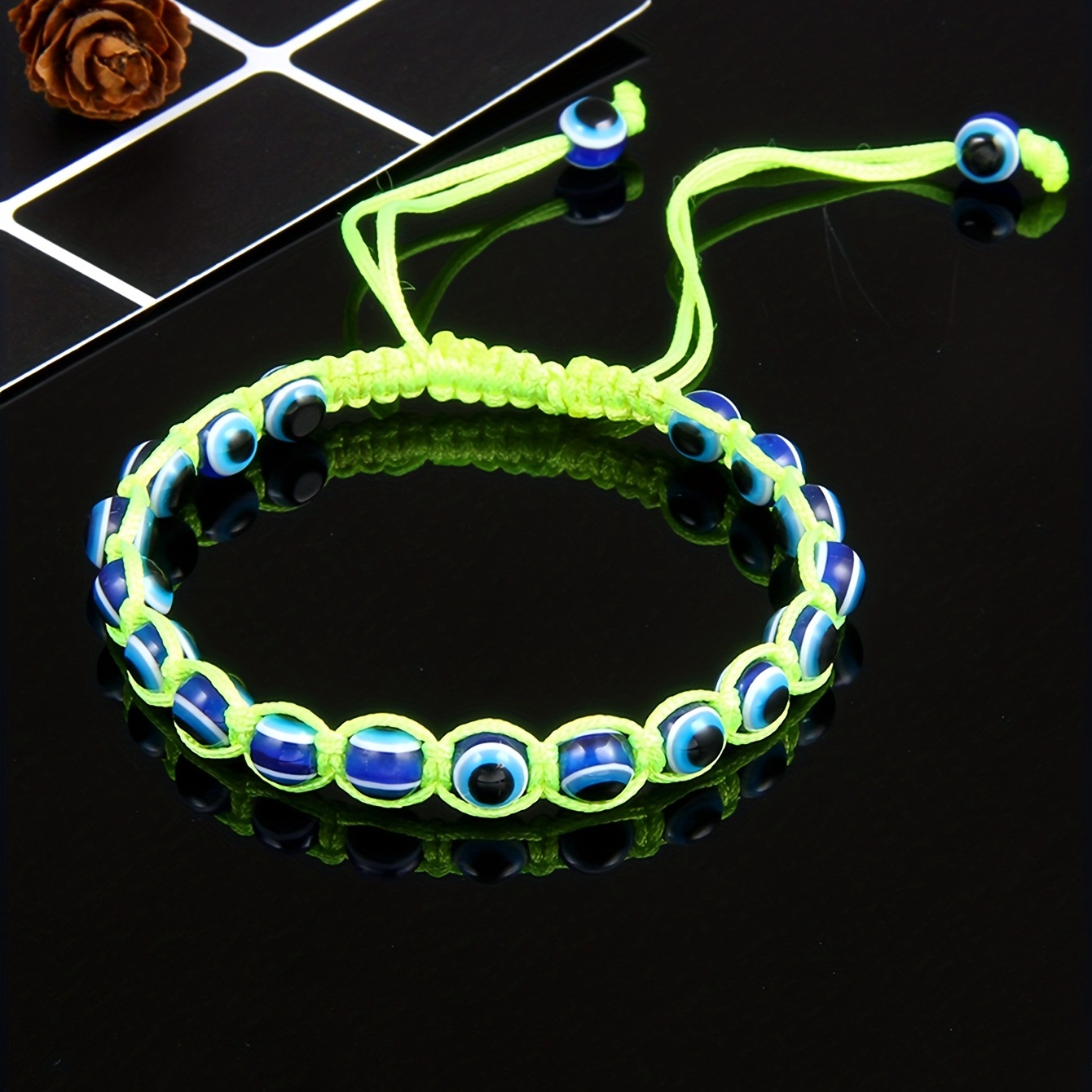 Braided Resin Devil's Eye Ladies Hand Rope Mexican Bracelet